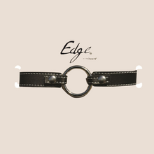 Load image into Gallery viewer, EDGE SEAMLESS O-RING GAG - BLACK Lined Leather