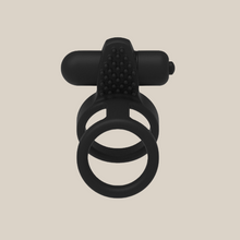Load image into Gallery viewer, JoyRings Vibrating Support Cock Ring - black