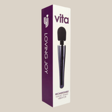 Load image into Gallery viewer, Loving Joy VITA Rechargeable Wand Vibrator - black