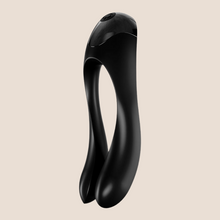 Load image into Gallery viewer, SATISFYER CANDY CANE FINGER VIBRATOR/ CLITORAL AND  G-spot  VIBRATOR   – BLACK