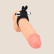 Load image into Gallery viewer, JoyRings Silicone Rabbit Vibrating Cock Ring