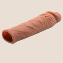 Load image into Gallery viewer, Realistic Penis Extender/  Penis Sleeve 7.4 Inches Flesh Brown