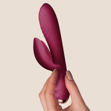 Load image into Gallery viewer, Rocks Off Everygirl Burgundy Rechargeable Rabbit Vibrator