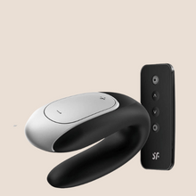 Load image into Gallery viewer, Satisfyer App Enabled Double Fun For Couple – BLACK / Clitoral Stimulator