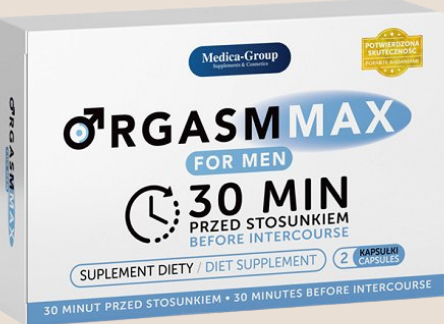 BESTSELLER ORGASM MAX for Men diet supplement 2 capsules