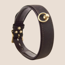 Load image into Gallery viewer, BOUND Nubuck Leather Choker with ‘O’ Ring - BROWN