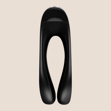 Load image into Gallery viewer, SATISFYER CANDY CANE FINGER VIBRATOR/ CLITORAL AND  G-spot  VIBRATOR   – BLACK