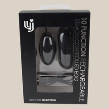 Load image into Gallery viewer, Loving Joy 10 Function Rechargeable Remote Controlled Egg - black