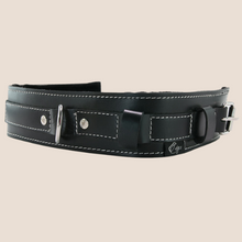 Load image into Gallery viewer, EDGE LINED LEATHER COLLAR/ CHOKER - BLACK