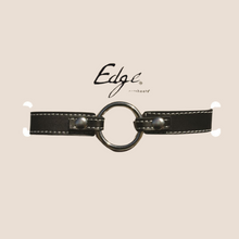 Load image into Gallery viewer, EDGE SEAMLESS O-RING GAG - BLACK Lined Leather
