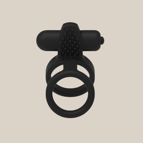 JoyRings Vibrating Support Cock Ring - black