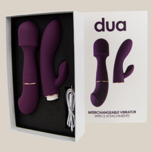 Load image into Gallery viewer, BESTSELLER!!!!

                                            Loving Joy DUA Rabbit Vibrator with Wand Attachment - purple
