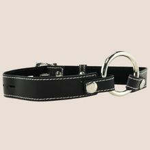 Load image into Gallery viewer, EDGE SEAMLESS O-RING GAG - BLACK Lined Leather
