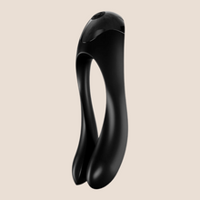 Load image into Gallery viewer, SATISFYER CANDY CANE FINGER VIBRATOR/ CLITORAL AND  G-spot  VIBRATOR   – BLACK
