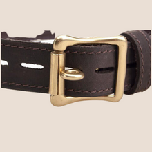 Load image into Gallery viewer, BOUND Nubuck Leather Choker with ‘O’ Ring - BROWN
