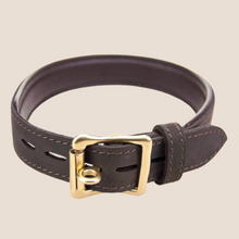 Load image into Gallery viewer, BOUND Nubuck Leather Choker with ‘O’ Ring - BROWN
