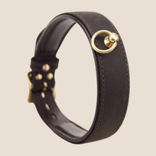 Load image into Gallery viewer, BOUND Nubuck Leather Choker with ‘O’ Ring - BROWN
