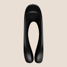 Load image into Gallery viewer, SATISFYER CANDY CANE FINGER VIBRATOR/ CLITORAL AND  G-spot  VIBRATOR   – BLACK
