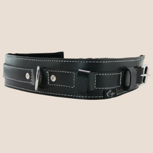 Load image into Gallery viewer, EDGE LINED LEATHER COLLAR/ CHOKER - BLACK
