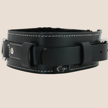 Load image into Gallery viewer, EDGE LINED LEATHER COLLAR/ CHOKER - BLACK
